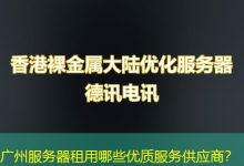 广州服务器租用哪些优质服务供应商?-海外服务器