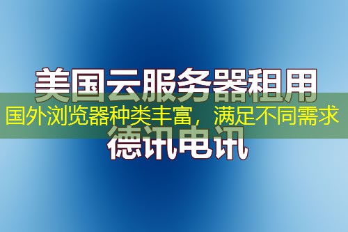 国外浏览器种类丰富,满足不同需求 国外浏览器种类丰富,满足不同需求
