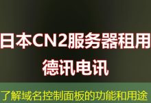 了解域名控制面板的功能和用途-海外服务器