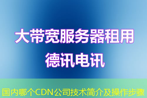 国内哪个CDN公司技术简介及操作步骤 国内哪个CDN公司技术简介及操作步骤
