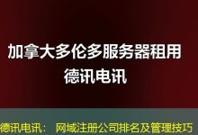 德讯电讯： 网域注册公司排名及管理技巧-海外服务器