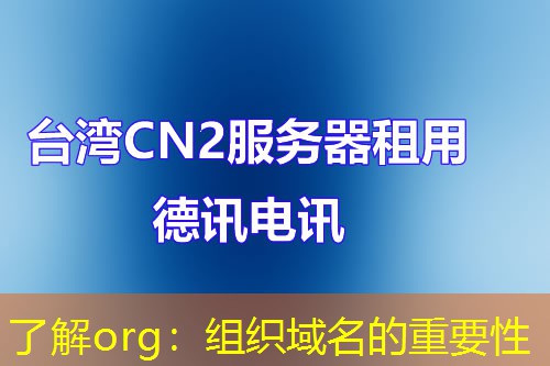 了解org:组织域名的重要性 了解org:组织域名的重要性