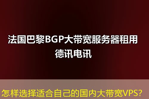 怎样选择适合自己的国内大带宽VPS? 怎样选择适合自己的国内大带宽VPS?