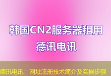 德讯电讯：网址注册技术简介及实操步骤-海外服务器